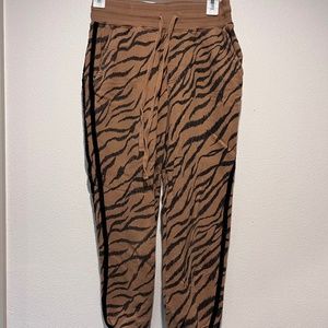 brown zebra joggers
